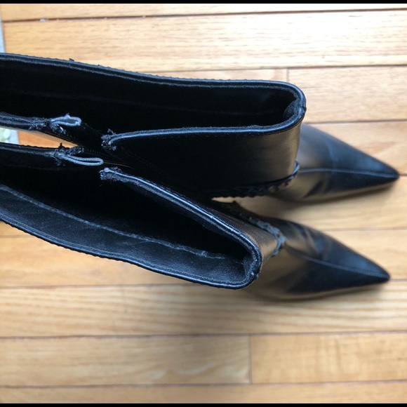 Sexy black boots size 7.5/8 EU size 38 stiletto Marie Claire zipper maybe broken - Picture 6 of 15